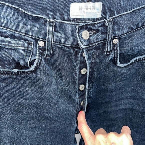 We The Free Stella Distressed Button Fly Skinny Jeans | Size 27 - Picture 6 of 9